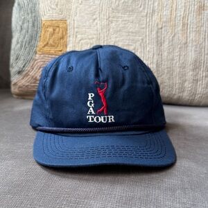 Vintage PGA Tour Golf Strapback Hat / 90s / Made In USA